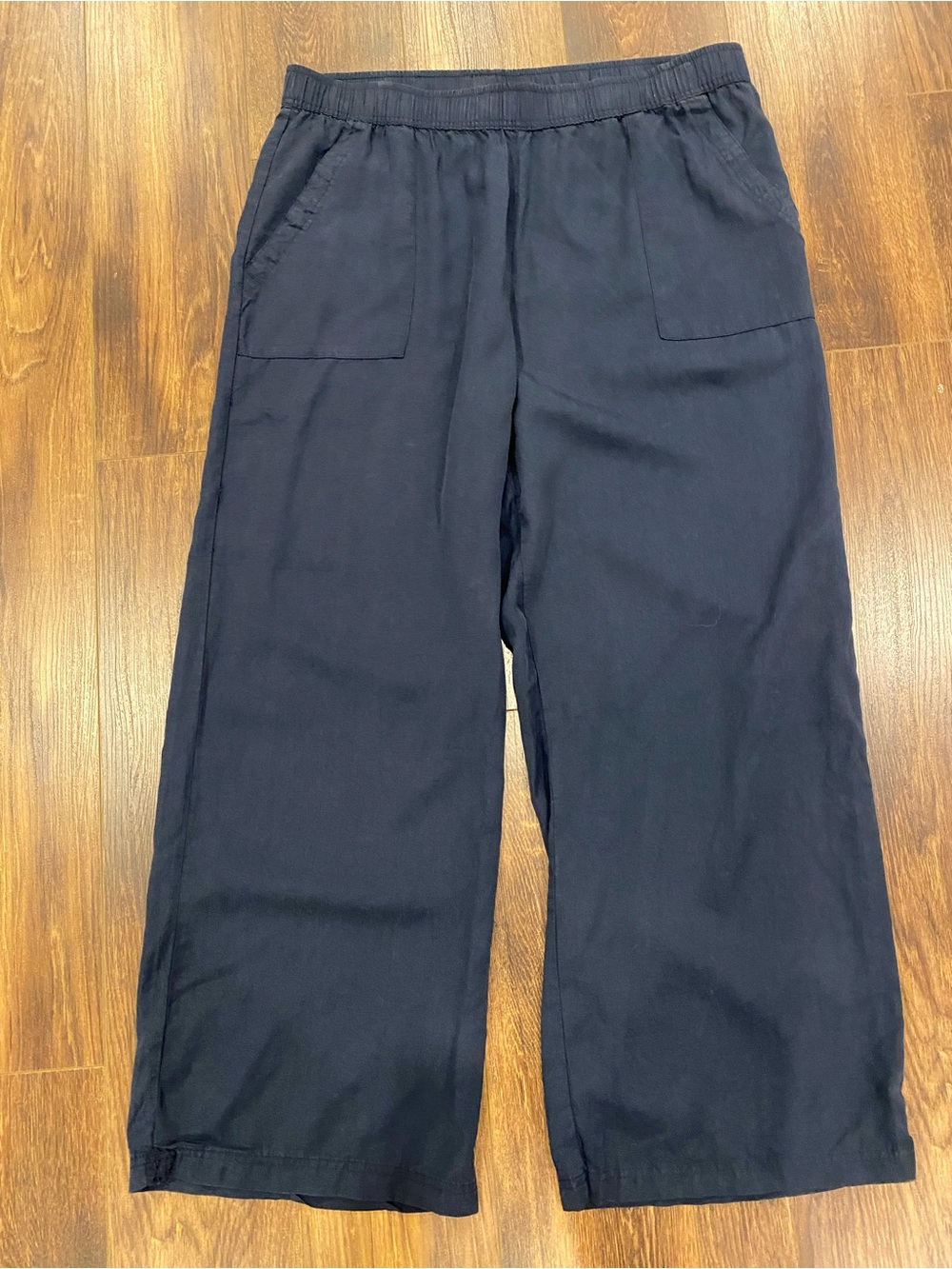 Mexx loose fit navy pants lyocell size XL wide leg trousers